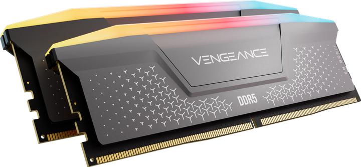 Produktbild Corsair VENGEANCE RGB RS DDR5 6000MT/s 32GB - Grey (2 x 16GB, 6000 MHz, DDR5-RAM, DIMM)