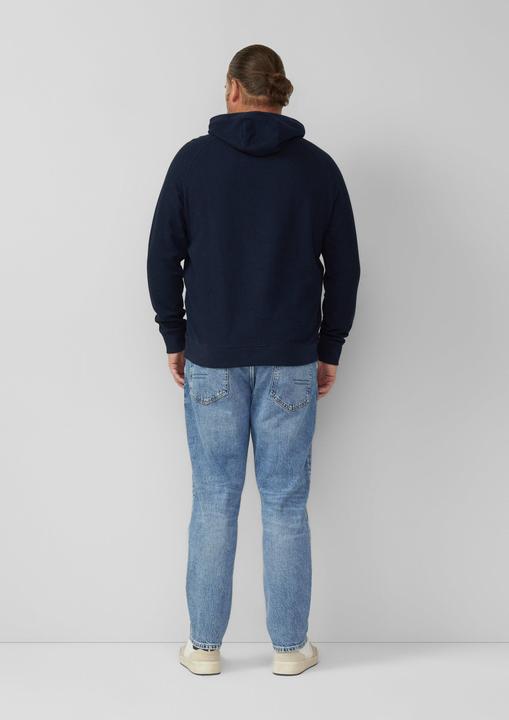 Produktbild s.Oliver Sweatshirt Strukturiertes Kapuzen-Sweatshirt mit Raglanärmeln (4XL)
