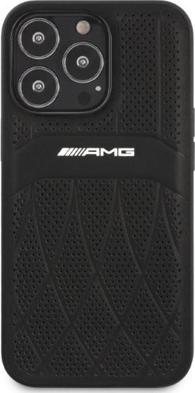 Actual product image Mercedes AMG AMHCP13LOSDBK iPhone 13 Pro / 13 6.1" czarny/black hardcase Leather Curved Lines (Apple iPhone 13 Pro)