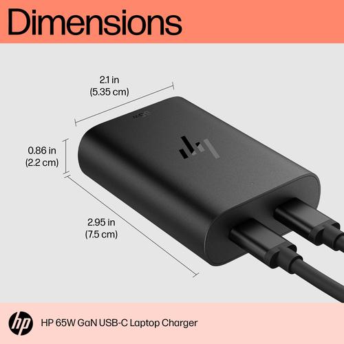 Productafbeelding HP 65 W GaN USB-C laptop oplader (65 W)