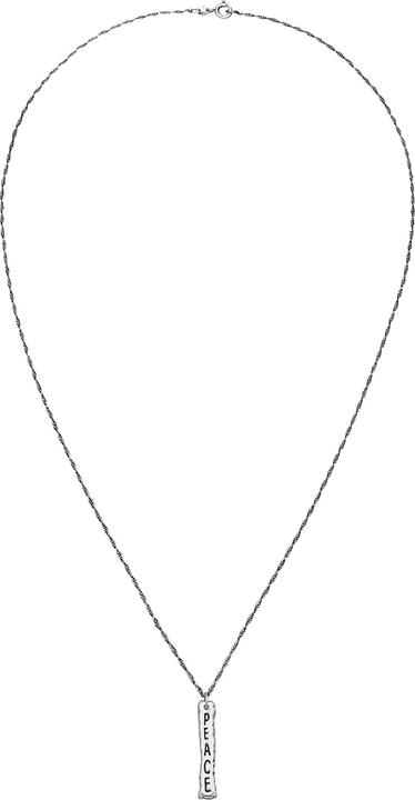 Actual product image Kuzzoi Necklace Peace Peace Sign Figaro Chain 925 Silver (925 sterling silver, 60 cm)