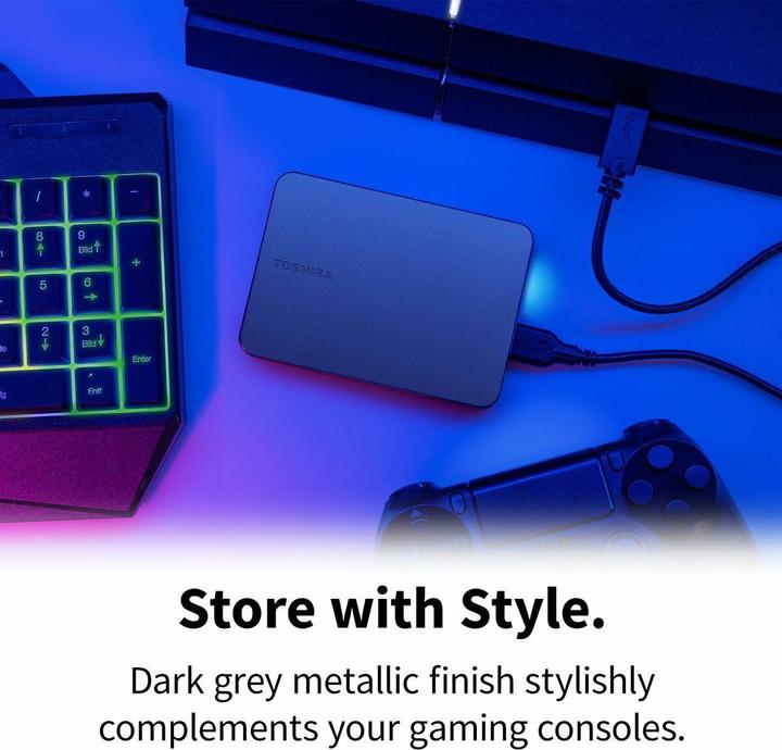 Actual product image Toshiba Canvio Gaming 2TB Dark Grey (2 TB)