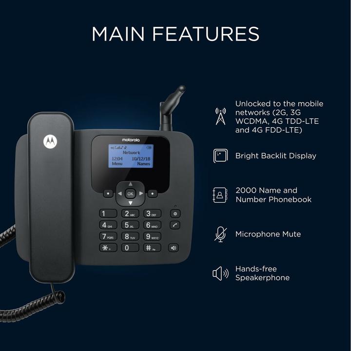 Actual product image Motorola FW410L - 4G (only with SIM card) - Battery included - Call forwarding function - WLAN hotsp