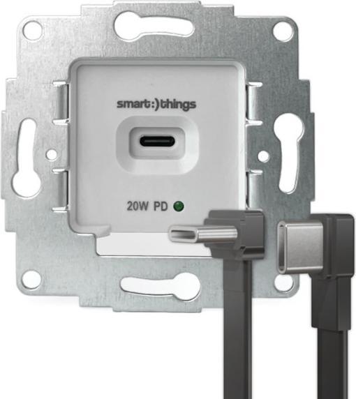 Image du produit smart things sCharge 20W alimentation encastrée sC20-UE C avec câble USB-C/C (20 W)