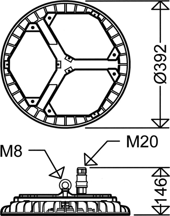 Produktbild Schuch 3430 L300B D LED-Hallenleuchte