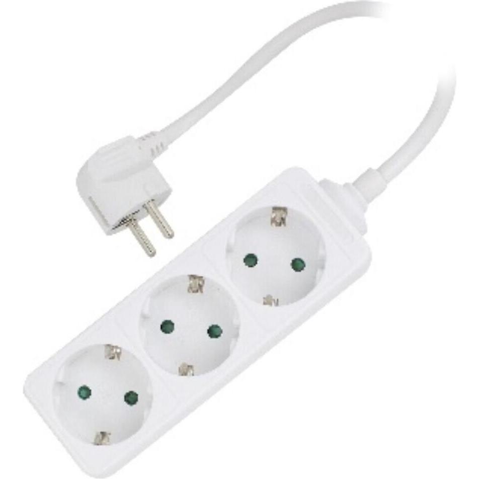 Ewent Regleta 3 Tomas (Shuko) 16a Enchufe Shuko Blanco (3x, 1.50 m) (EW3958)