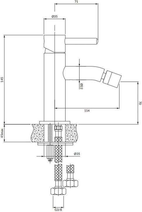 Actual product image Omnires y - bidetkraan, zwart
