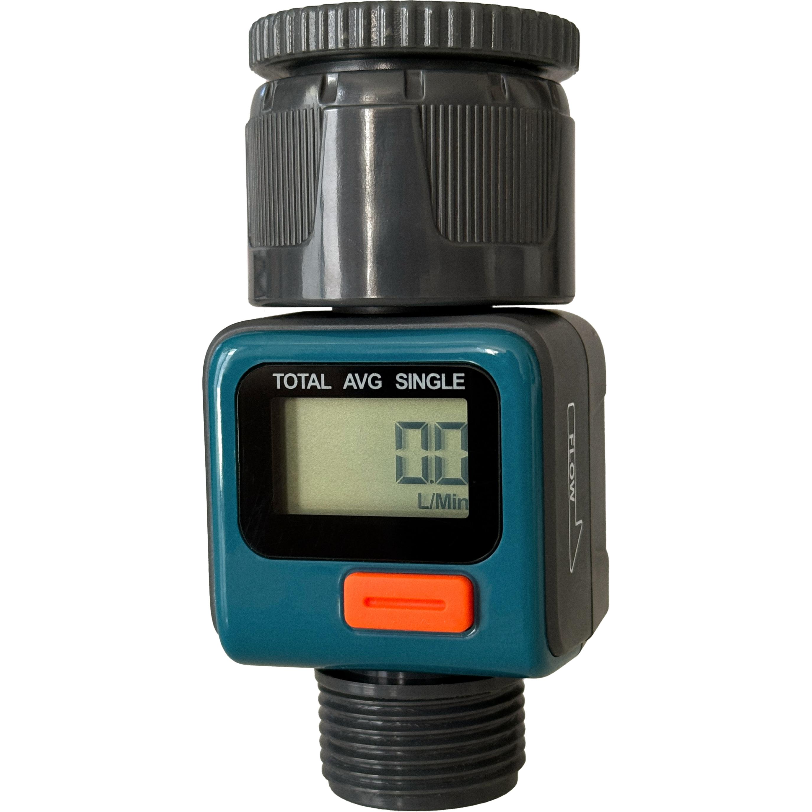 Daygreen, Bewässerungssystem, Digitaler Wasserzähler DH-WT004, mit Adapter 1" u. 3/4"