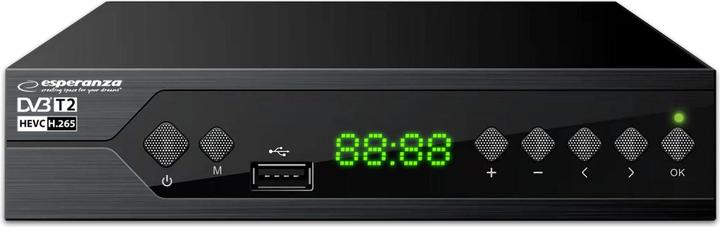 Esperanza EV107R TV Set-Top-Box Kabel Schwarz (DVB-T2)