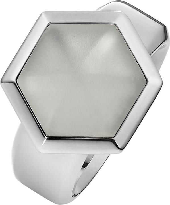 Actual product image Xen Ring with rock crystal matt (58)
