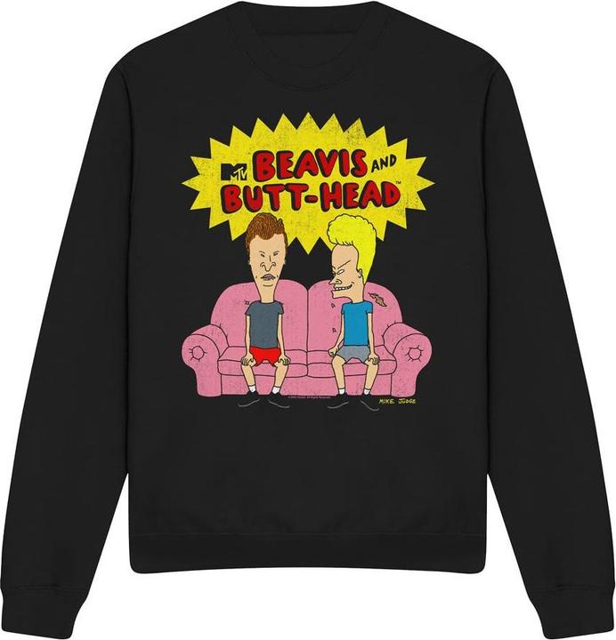 Immagine prodotto Beavis and Butthead Couch OG Felpa Logo Adulto Unisex (L)