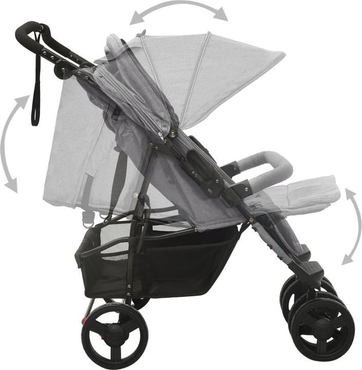 Image du produit vidaXL Geschwisterwagen