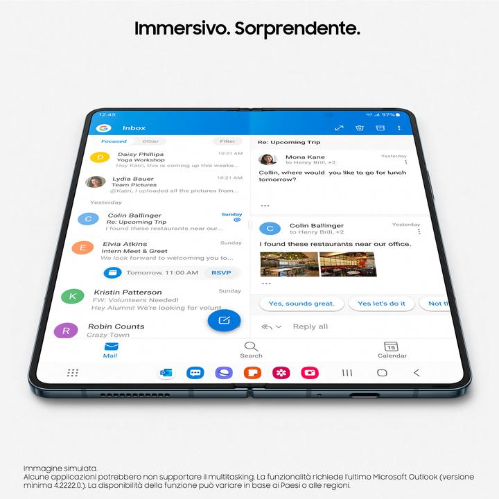 Image du produit Samsung Galaxy Z Fold4 (256 Go, Phantom Black, 7.60", SIM + eSIM, 50 Mpx, 5G)