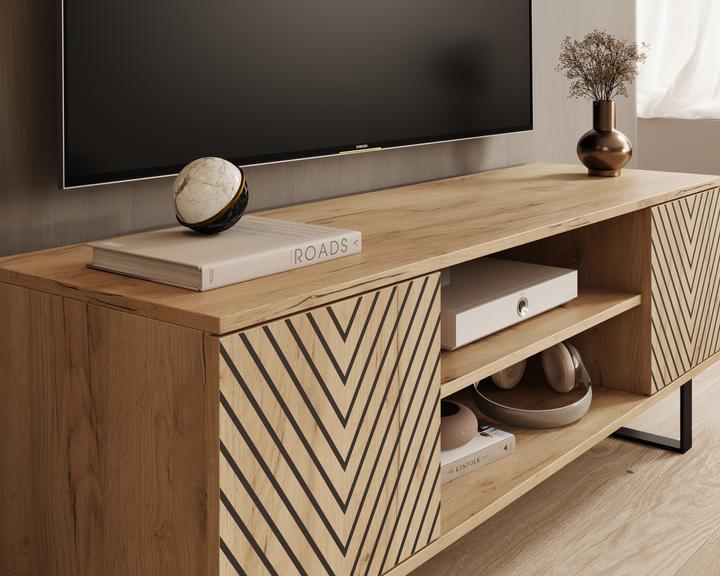Actual product image ADRK Furniture TV-Schrank Lorello Fischgrät 135 cm