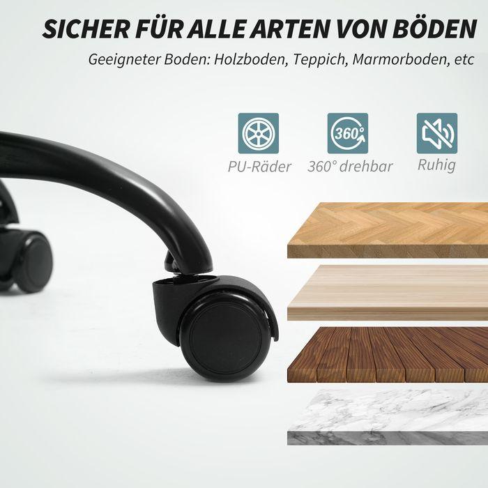 Produktbild Swisshandel24 Bürostuhl Ergonomischer Schreibtischstuhl mit Wippfunktion Höhenverstellbar Grau