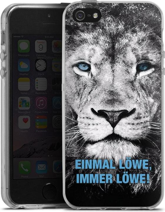 Produktbild DeinDesign Silikon Hülle für Apple iPhone 5 Handyhülle Case Smartphone Schutzhülle Löwe Offizielles (Apple iPhone 5)
