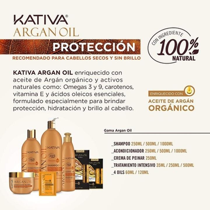 Immagine prodotto Kativa Balsamo all'olio di Argan Protezione, morbidezza e lucentezza 500 ml (500 ml)