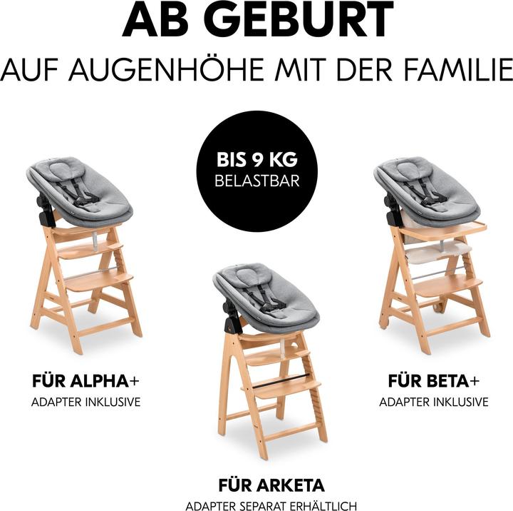 Actual product image Hauck Highchair Bouncer Dark Grey Melange