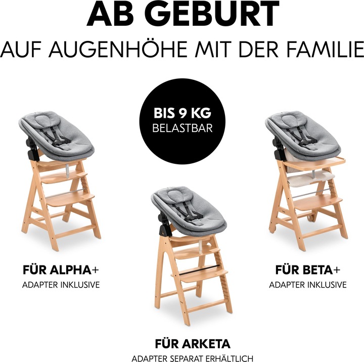 Actual product image Hauck Highchair Bouncer Dark Grey Melange