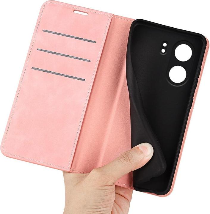 Produktbild Cover-Discount Xiaomi Poco C65 / Redmi 13C - Stand Flip Case Hülle rosa (Xiaomi Poco C65, Xiaomi Redmi 13C)