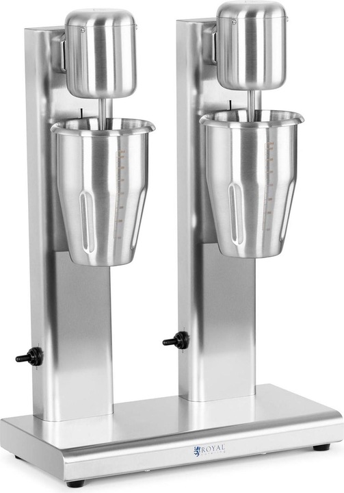 Produktbild Royal Catering Doppel-Milchshaker 2 x 1 l 15.000 U/min Edelstahl Standmixer Hochleistungsmixer (160 W)