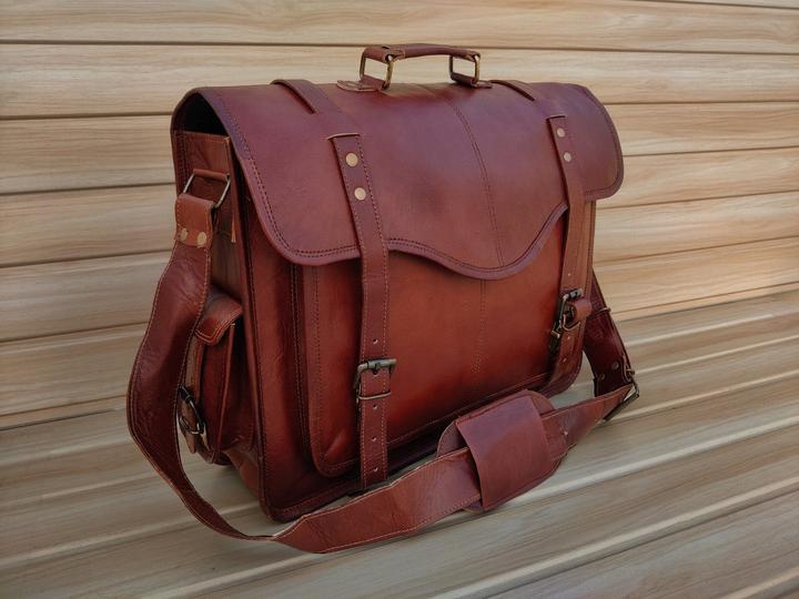 Immagine prodotto Only-Bags.Store Borsa messenger in pelle, borsa per computer portatile personalizzata, borsa da uomo a cartella