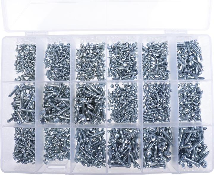 Produktbild RS PRO Blechschrauben Linsenkopf Sortiment (1200 Schrauben pro Stück)
