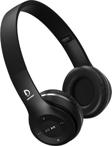 Denmen Stereo Bluetooth Over-Ear Headphones Black Dl15 (Wireless)