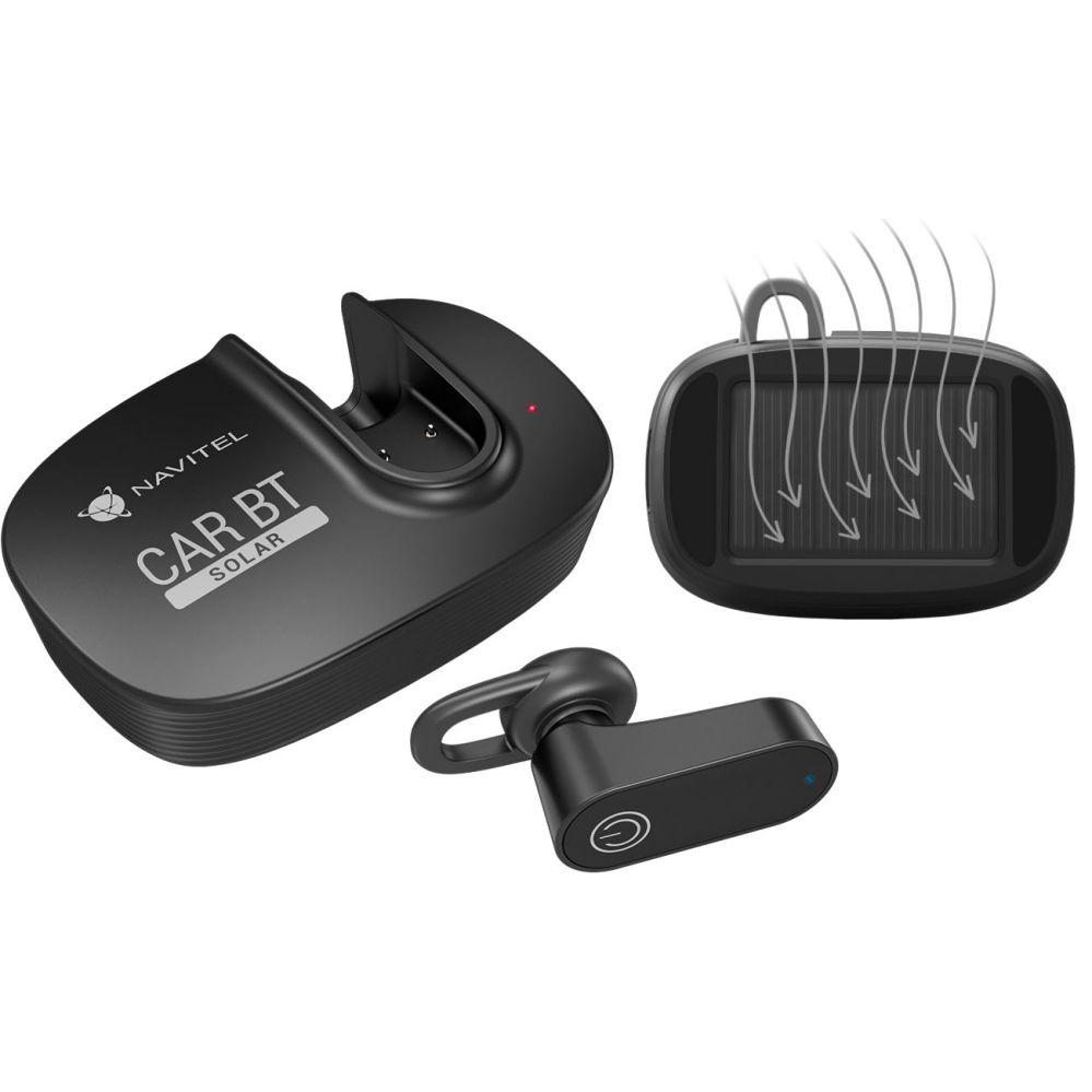 Navitel Solar Car BT Headset In-ear Bluetooth Black (2.50 h, Kabellos), Kopfhörer, Schwarz