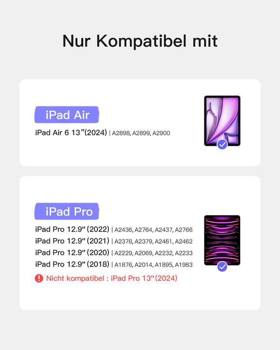 Actual product image Inateck KB04118 (DE, Apple iPad Pro 12.9 2018, Apple iPad Pro 12.9 2020, Apple iPad Pro 12.9 2021, Apple iPad Pro 12.9 2022)