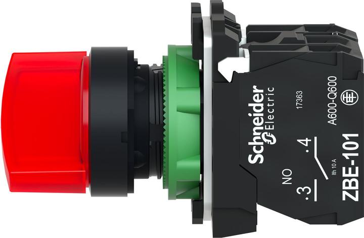 Actual product image Schneider Electric Schneider illuminated pushbutton XB5AW34G5C0compl plastic tactile red