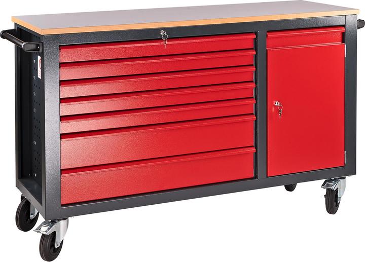 Image du produit Dema Établi mobile / table de travail mobile Carlos 180x48x104 cm (48 cm, 180 cm)