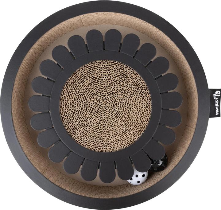 Produktbild District 70 Katzen-Spielzeug Spielboard Bloom Black, 32 x 32 x 6 cm (Kratzspielzeug Katze)