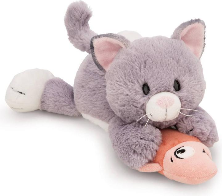 Image du produit NICI Chat couché & poisson (15 cm)
