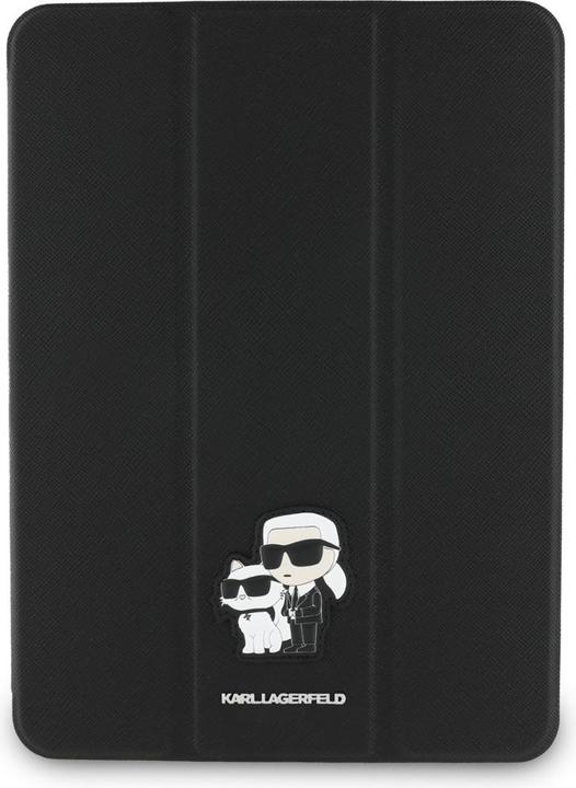 Actual product image Karl Lagerfeld Saffiano Magnetic Karl & Choupette iPad Air 11 2024 Book Cover Case - Black (Apple iPad Air 11 2024, Apple iPad Air 11 2025, Apple iPad Air 11 2026)