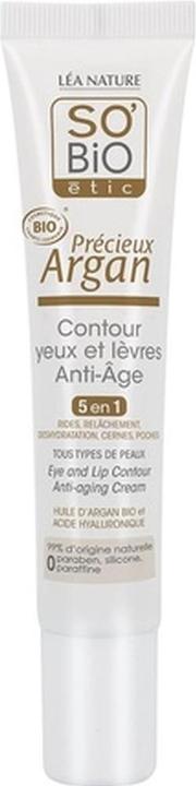 So’Bio étic SO'BiO étic Cosmebio Precious Argan Anti-Aging Eyes and Lips Contour 15ml (Augenpflege Serum, 15 ml, Tag)