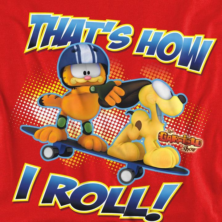 Actual product image Garfield Unisex Adult How I Roll Sweatshirt (XXL)