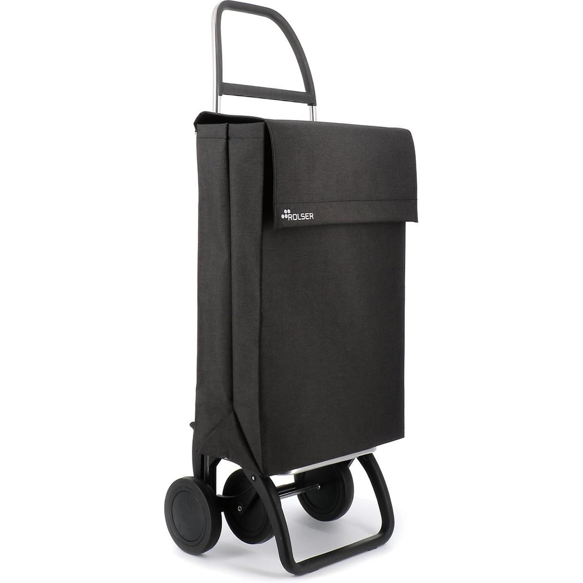 Rolser, Borsa + Trolley da spesa, Carrello portaoggetti Jean Tweed - 4 Wielen - Zwart (0), Nero
