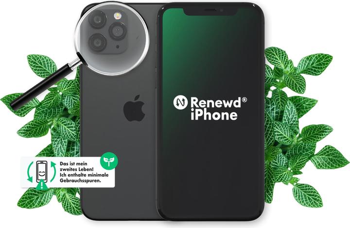 Image du produit Renewd iPhone 11 Pro (64 Go, Space grey, 5.80", 12 Mpx, Double SIM, A / Comme neuf)