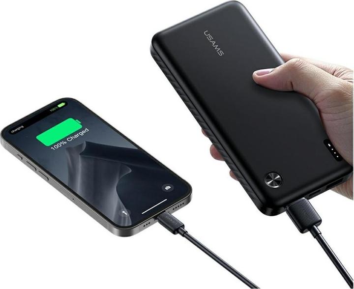 Actual product image Usams PB83 Power Bank 2xUSB-A 1xUSB-C 10000mAh white (10000 mAh)