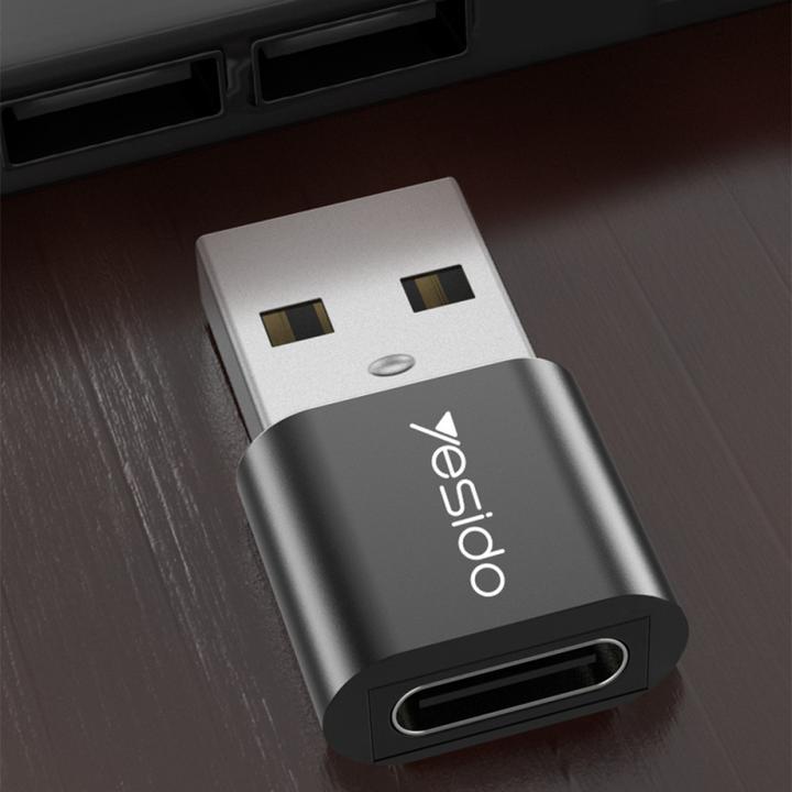 Produktbild Yesido GS09 Mini Aluminum Alloy Usb Type-c U-Disk Card Reader Mouse Convert OTG Adapter (USB)