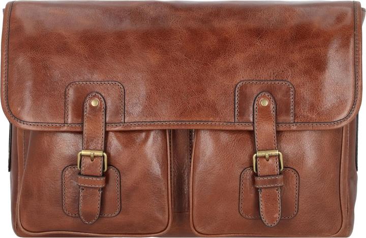 Actual product image Fossil Greenville Messenger leather 41 cm laptop compartment (17")