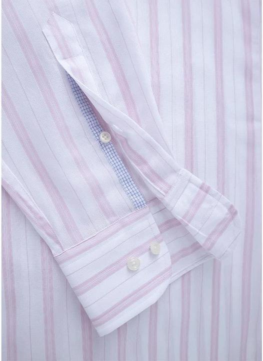 Immagine prodotto Hackett Mens ETAMINE STRIPE Shirt, 8AGWHITE/PINK, Medium (M)