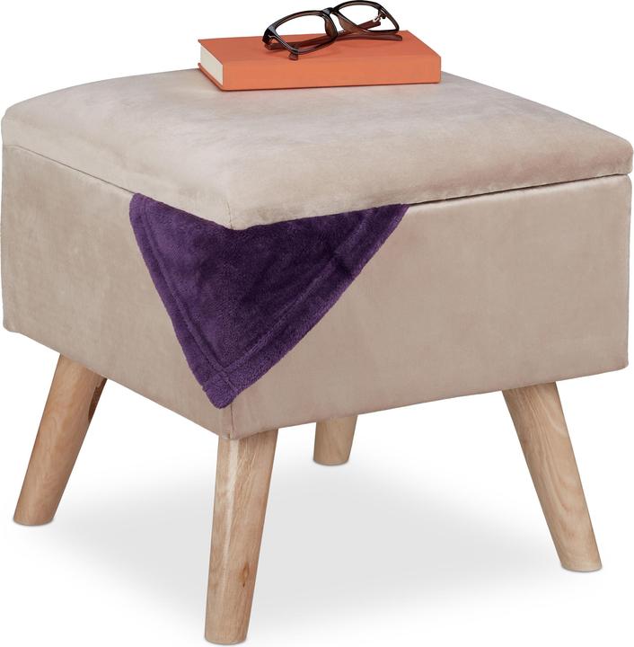 Image du produit Relaxdays Tabouret velours