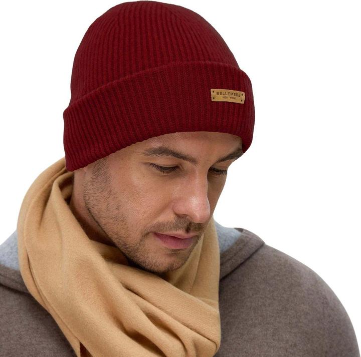 Image du produit Bellemere Headgear Ribbed Lambswool Beanie (Taille unique)