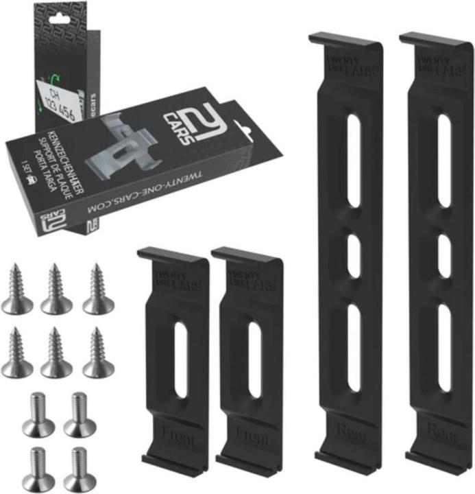 Produktbild 21cars Klick Kennzeichenhalter Hochformat (Front + Heck, Hochformat)