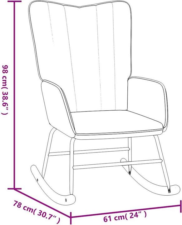 Actual product image vidaXL Schaukelstuhl mit Hocker