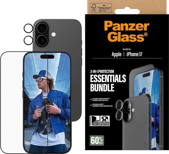 PanzerGlass 2-in-1 Essentials Set (Apple iPhone 17)
