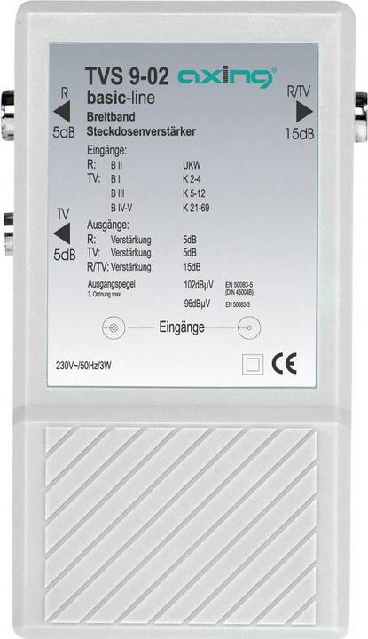 Axing TVS 9-02 Amplificateur de signaux TV 47 (Bloc d'alimentation)