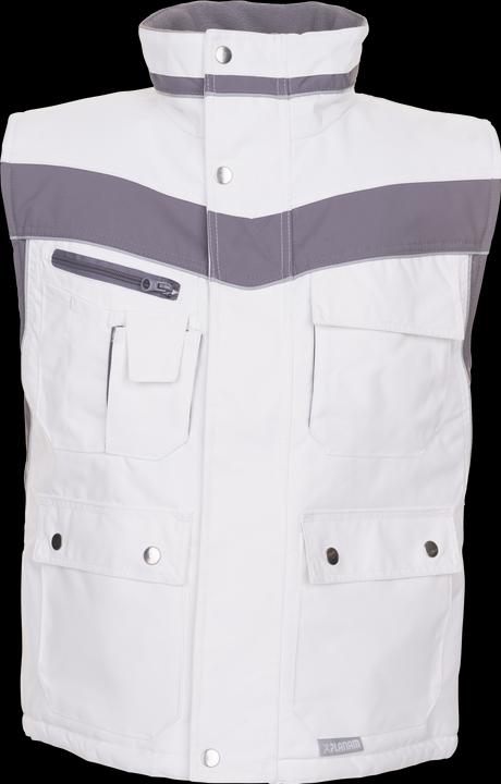 Planam unisex Winterweste PLALINE weiss, zink Grösse XS (XS)